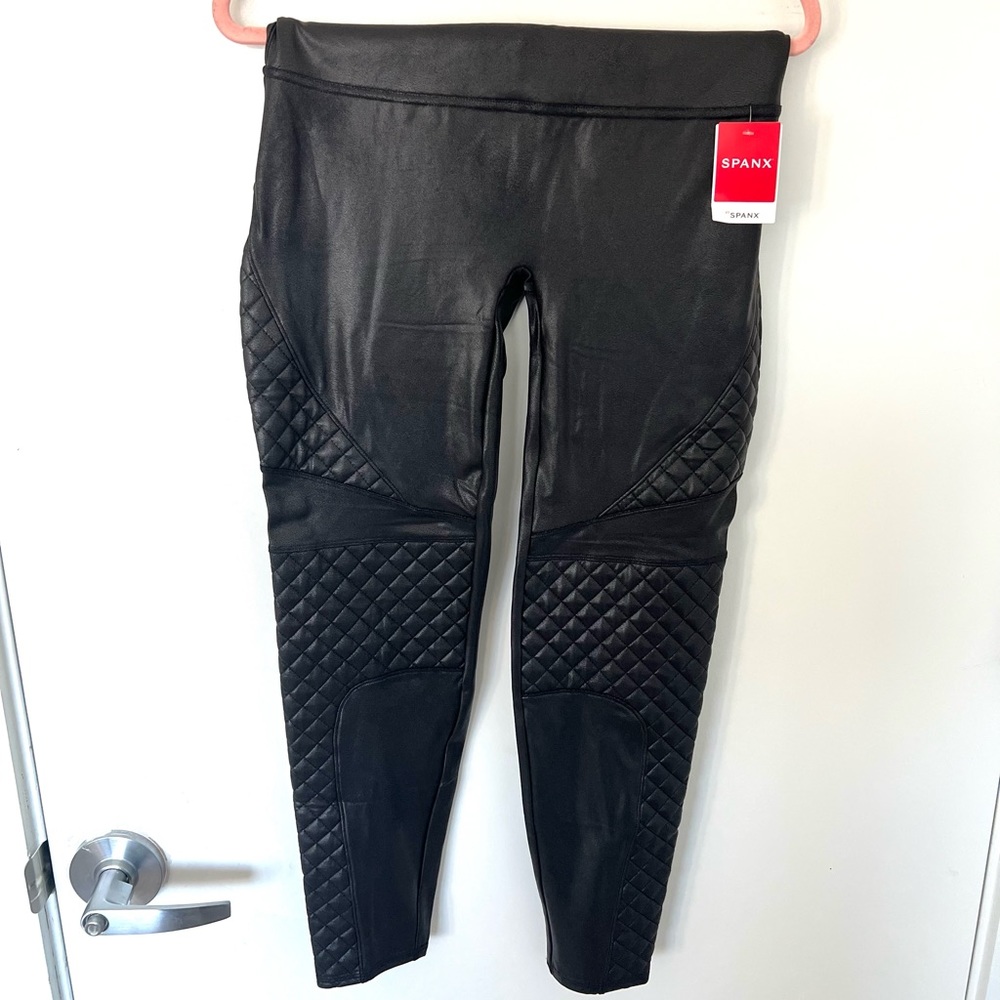 Nwt. Spanx motorcycle leather pants.